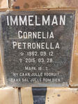 IMMELMAN Cornelia Petronella 1962-2015
