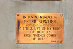 BOWDEN Peter 1935-2008