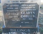 BILLINGS George 1920-1976 & Gladys Doreen 1927-1998