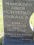 PHAAHLA Mamokopo Monyepao 2004-2004