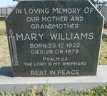 WILLIAMS Mary 1922-1978