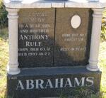 ABRAHAMS Anthony Rulf 1960-1997