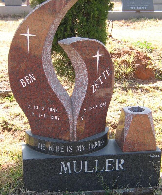 MULLER Ben 1948-1997 & Zette 1952-
