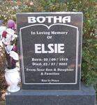 BOTHA Elsie 1919-2005