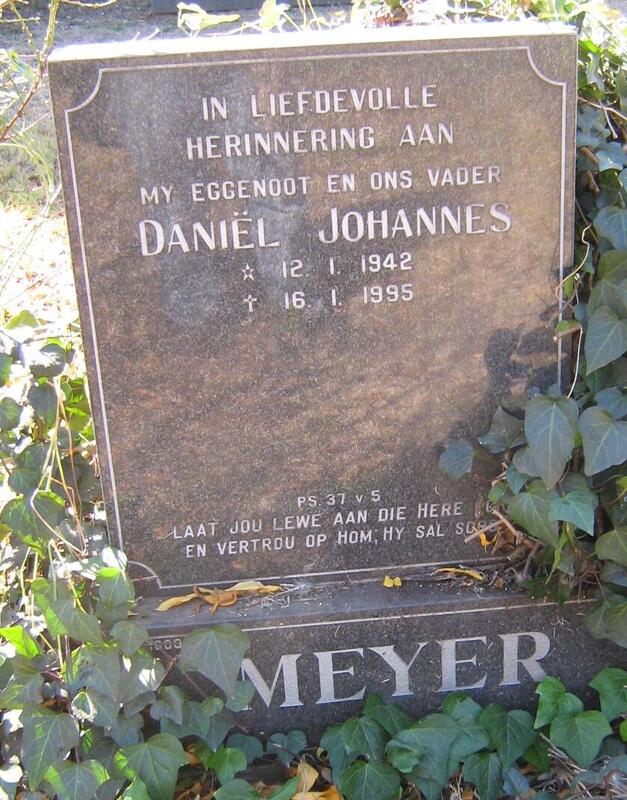 MEYER Daniël Johannes 1942-1995