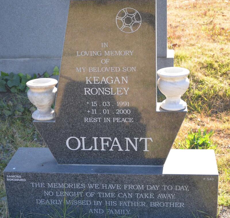 OLIFANT Keagan Ronsley 1991-2000