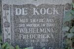 KOCK Wilhelmina Fredericka, de 1919-1997