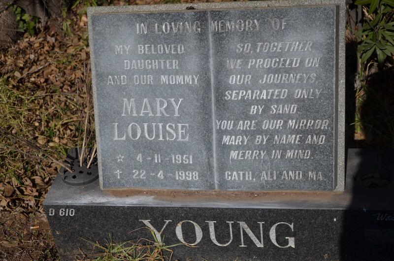 YOUNG Mary Louise 1951-1998
