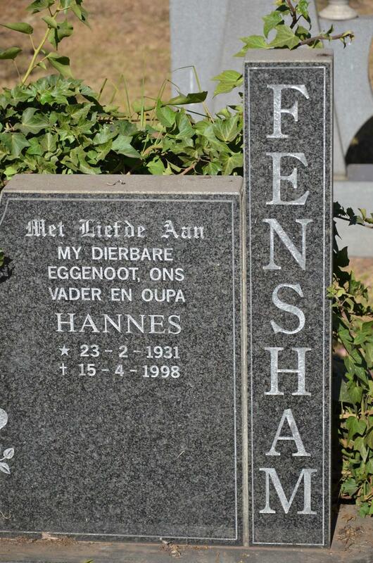 FENSHAM Hannes 1931-1998