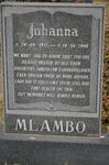 MLAMBO Johanna 1932-1998