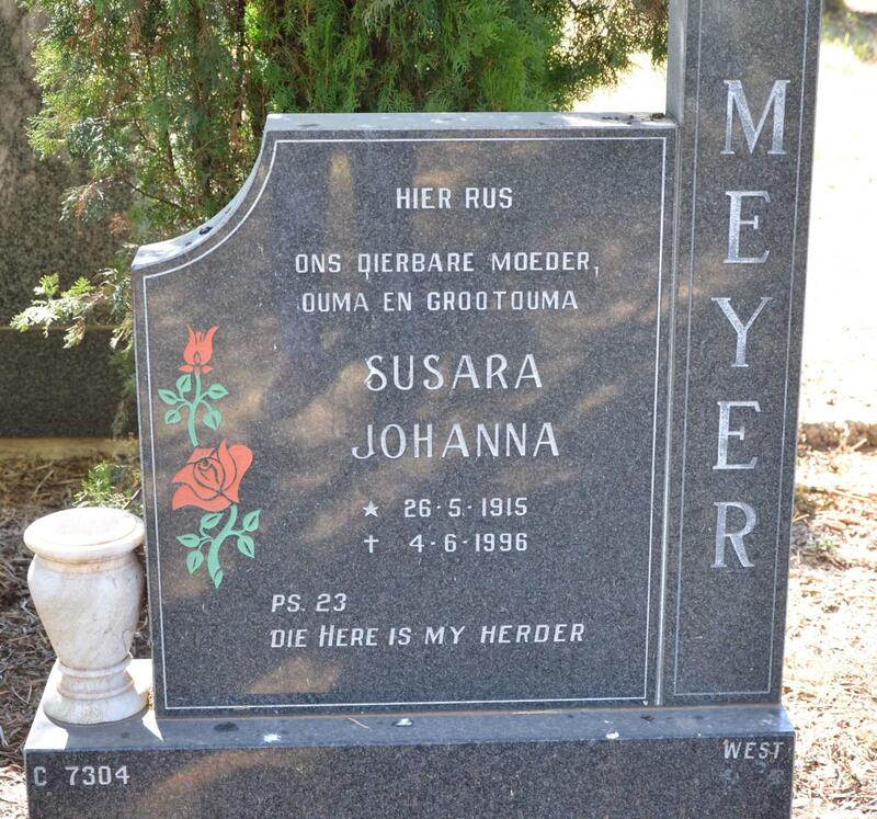 MEYER Susara Johanna 1915-1996
