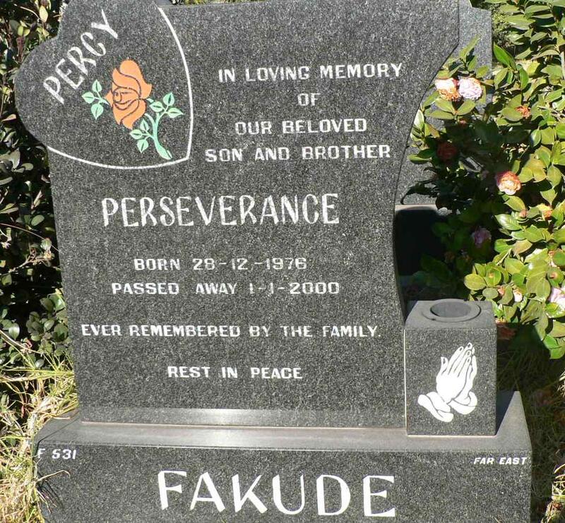 FAKUDE Perseverance 1976-2000