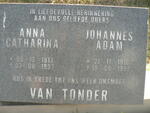 TONDER Johannes Adam, van 1916-1997 & Anna Catharina 1913-1997