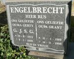 ENGELBRECHT Grant 1919-1998 & G.J.S.G. 1923-1998