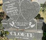 CLOETE Marinda Dorothy 1967-1998