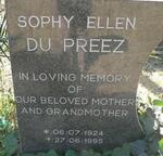 PREEZ Sophy Ellen, du 1924-1995
