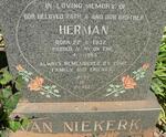 NIEKERK Herman, van 1932-1995