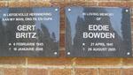 BOWDEN Eddie 1941-2005 :: BRITZ Gert 1945-2006
