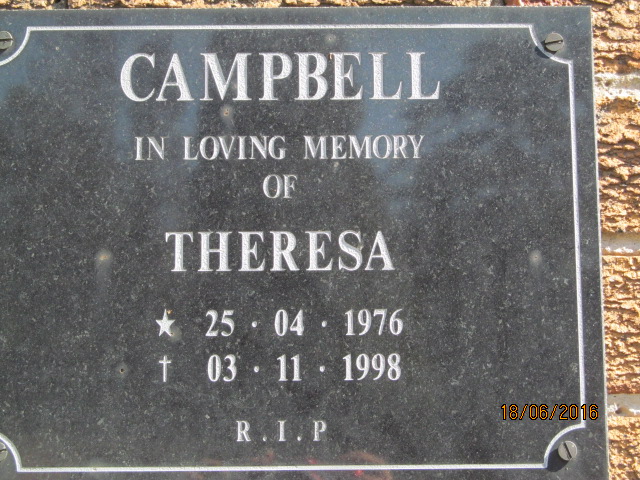 CAMPBELL Theresa 1976-1998