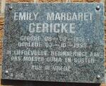 GERICKE Emily Margaret 1921-1993