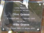 GREEVE Willie 1925-2012 & Olive 1927-2001