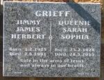 GRIEFF James Herbert 1925-1991 & Sarah Sophia 1928-2013
