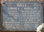 HALL Sydney 1909-1985 & Myra 1910-1996