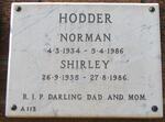HODDER Norman 1934-1986 & Shirley 1935-1986