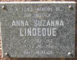 LINDEQUE Anna Suzanna 1913-1996