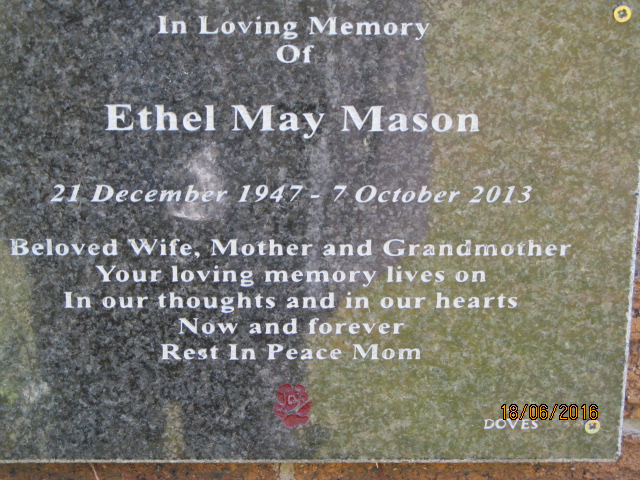 MASON Ethel May 1947-2013