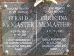 McMASTER Gerald 1936-1998 & Christina 1941-