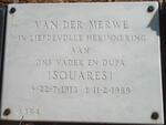 MERWE Squares, van der 1913-1989