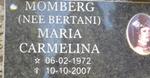 MOMBERG Maria Carmelina nee BERTANI 1972-2007