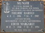 MUNGER Fredric Harold 1906-1985 & Edith Margaret 1910-1994