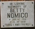 NOMICO Betty 1918-1991