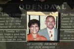 ODENDAAL Peter Isaac Richard 1946- & Lenore Catherine 1949-2014