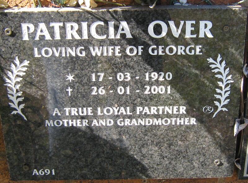 OVER Patricia 1920-2001