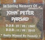 PARSAD John Peter 1962-2012