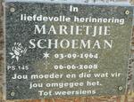 SCHOEMAN Marietjie 1964-2008