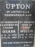 UPTON Okker 1943-1995 :: UPTON Willie 1972-1992