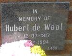 WAAL Hubert, de 1917-1994