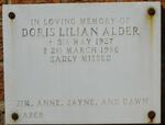 ALDER Doris Lilian 1927-1986
