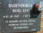 BADENHORST Basil Ian 1943-1997