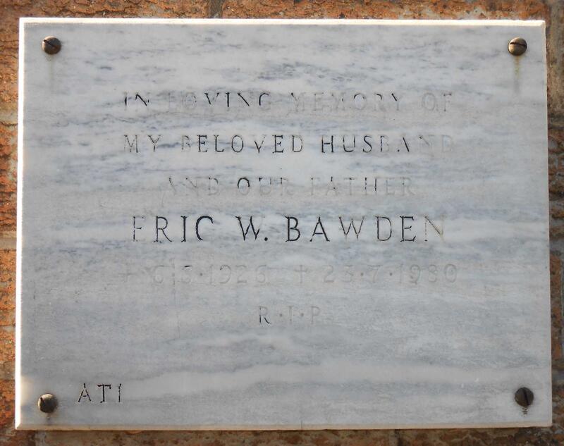 BAWDEN Eric W. 1926-1980