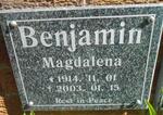 BENJAMIN Magdalena 1914-2003