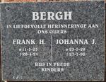 BERGH Frank H. 1925-1991 & Johanna J. 1929-1998