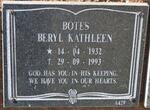 BOTES Beryl Kathleen 1932-1993