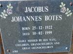 BOTES Jacobus Johannes 1922-1999