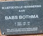 BOTHMA Babs 1933-2004