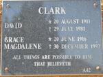 CLARK David 1911-1981 & Grace Magdalene 1916-1997